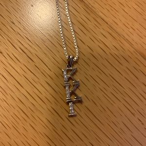 Kappa Kappa Gamma Sorority Silver Necklace